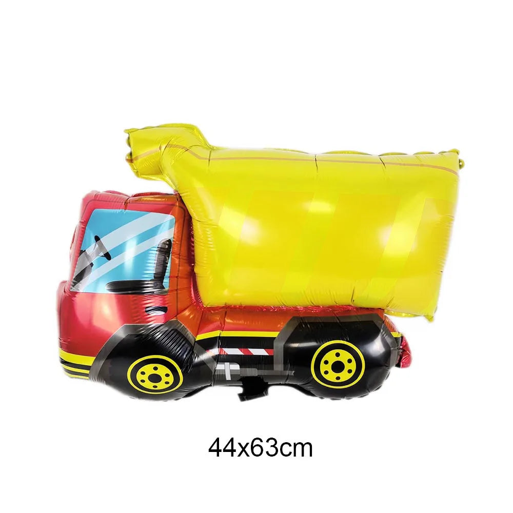 Construction Party Balloons – Excavator Dump Truck Boys Decor