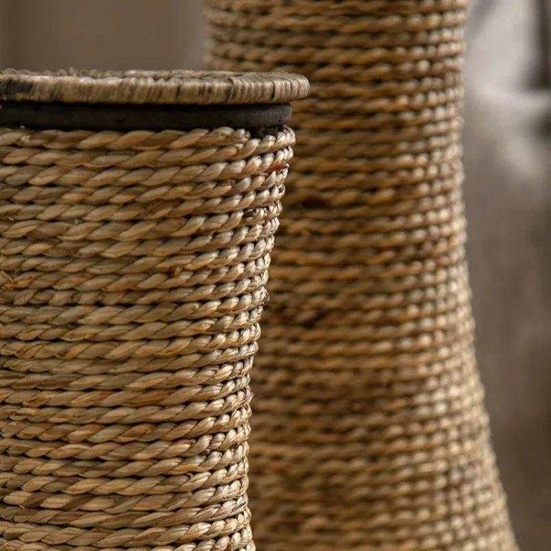 Woven Rattan Vintage Floor Vase | Luxury Home Décor Decorative Floor Vase Babs