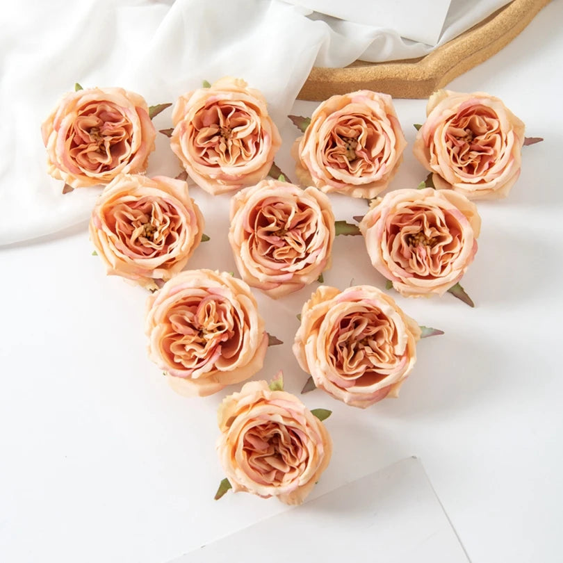 Silk Peony Artificial Flowers – Wedding & Home Décor Artificial Flowers Babs Champagne 20 pcs