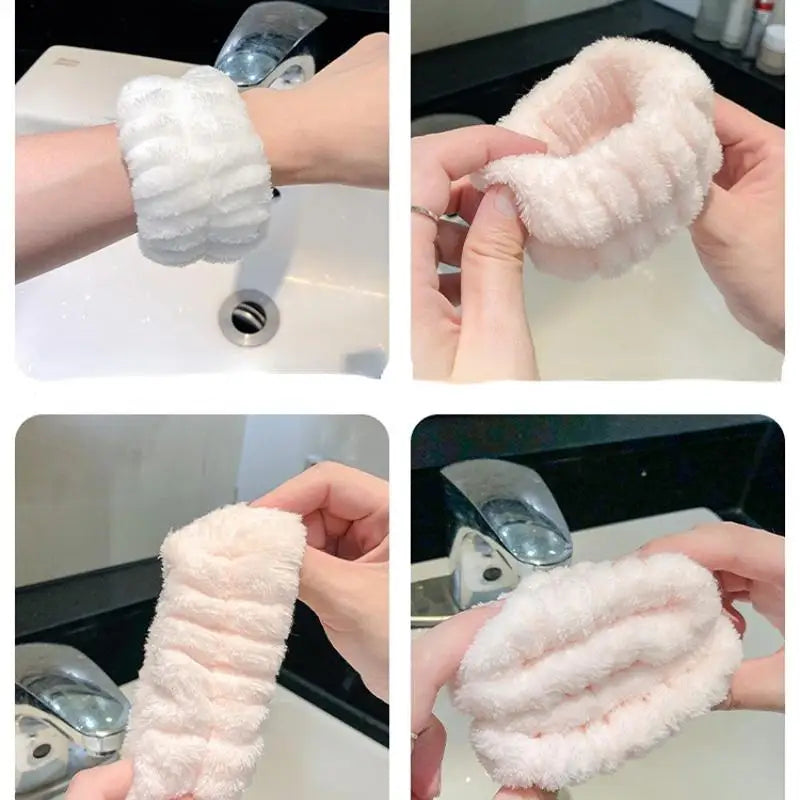 2-Pack Microfiber Face Wash Wrist Straps – Absorbent & Reusable Skincare Wrist Strap Babs