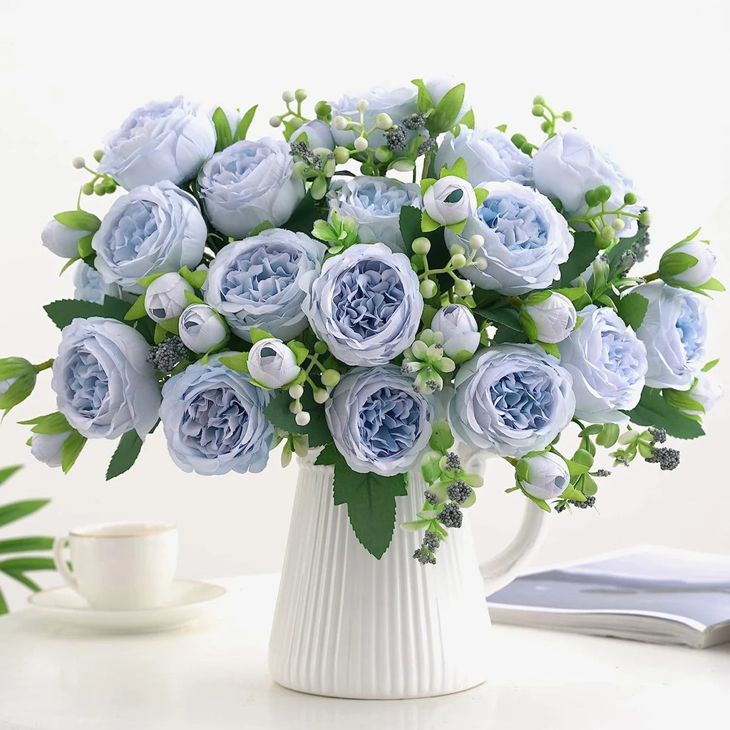 Artificial Silk Peony Rose Bouquet – Wedding & Home Decor Artificial Flower Bouquet Babs