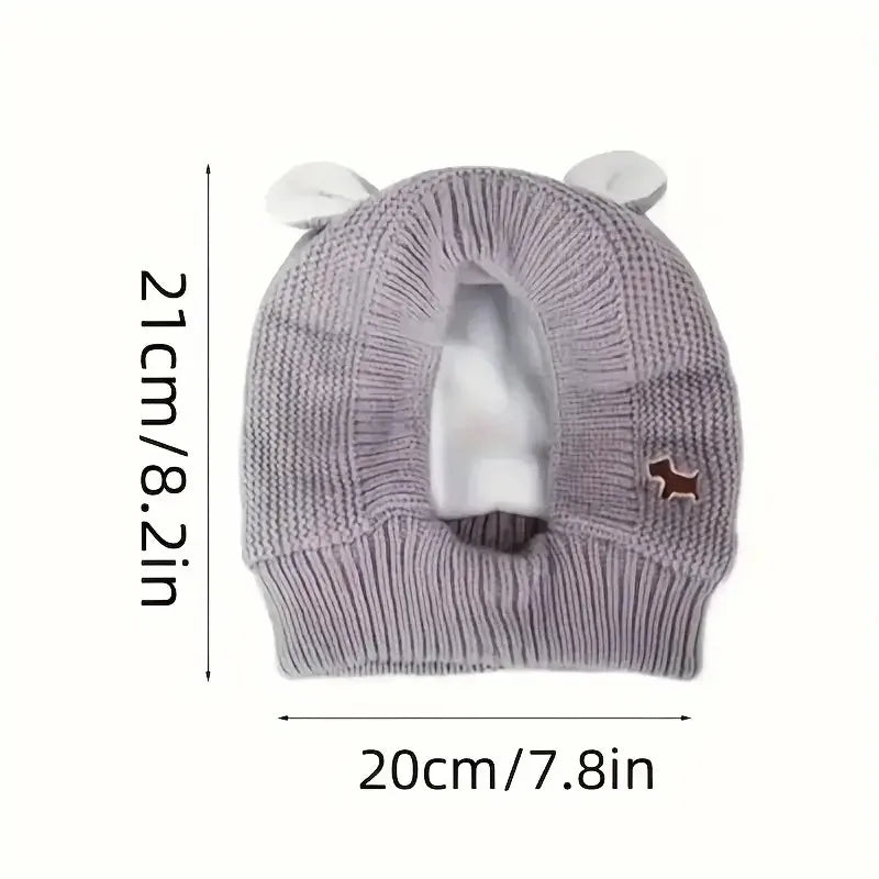 Pet Knitted Ear Muffs Hat – Winter Ear Warmer for Dogs & Cats Pet Winter Hat Babs