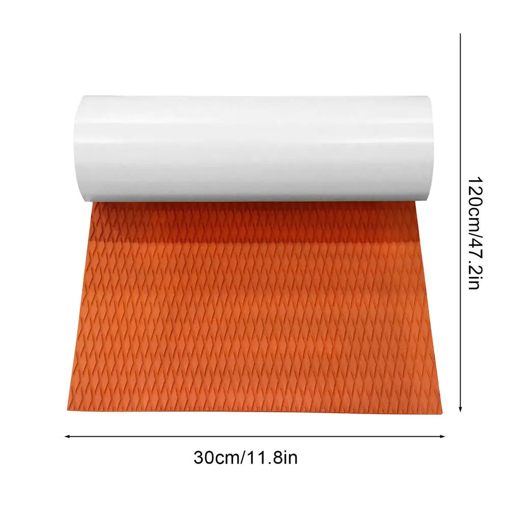 EVA Foam Marine Deck Mat – Non-Slip Surfboard Traction Pad Surfboard Traction Pad Babs Orange 120x30cm