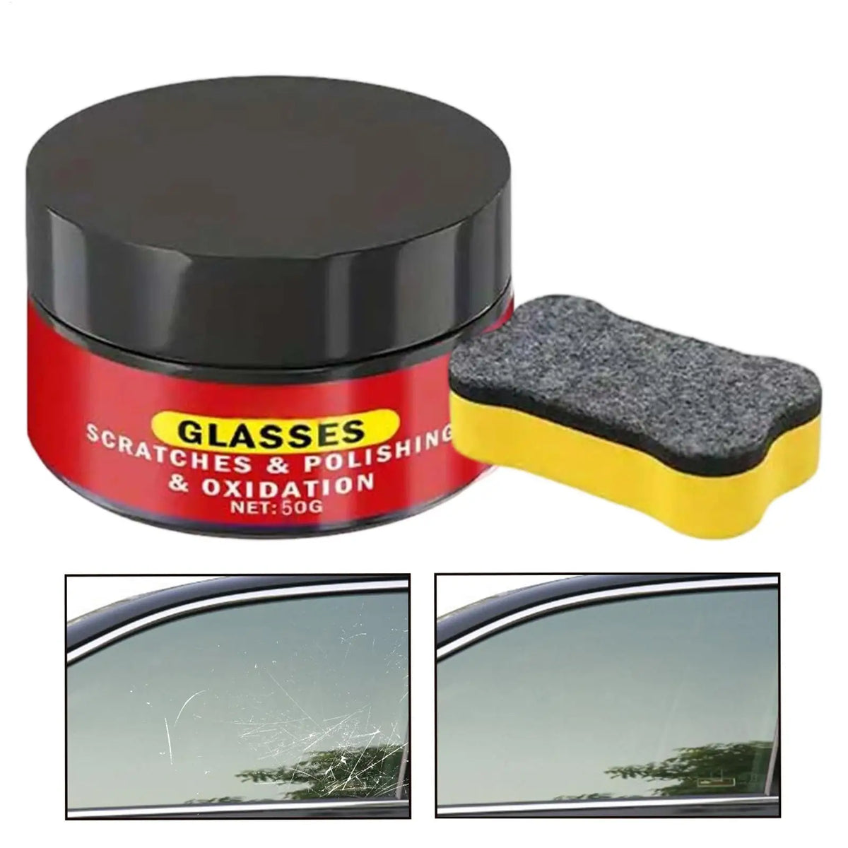 Glass Scratch Repair Wax – Windshield & Lens Polish Glass Scratch Repair Wax Babs