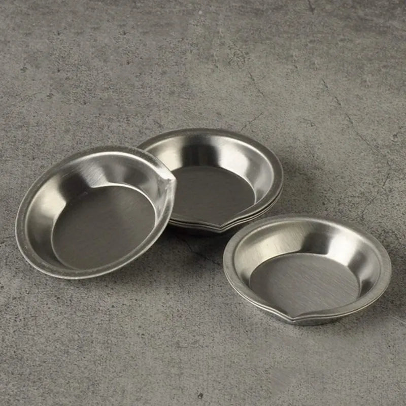 6-Piece Stainless Steel Paint Palette Set – Round Mixing Trays Paint Palette Set Babs