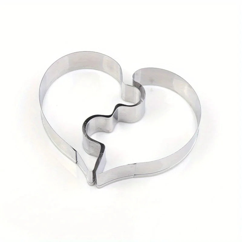 Love Puzzle Cookie Cutter – 3D Stainless Steel Fondant Mold Cookie Cutter Mold Babs
