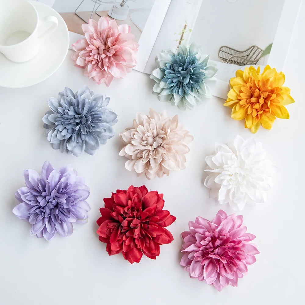 Silk Rose Flower Heads 5/10 Pcs – Wedding & Home DIY Decor Artificial Flower Heads Babs