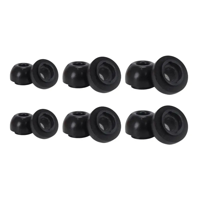 Memory Foam Ear Tips for Galaxy Buds 4 Pro – 6 Pairs Replacement Ear Tips Babs Black