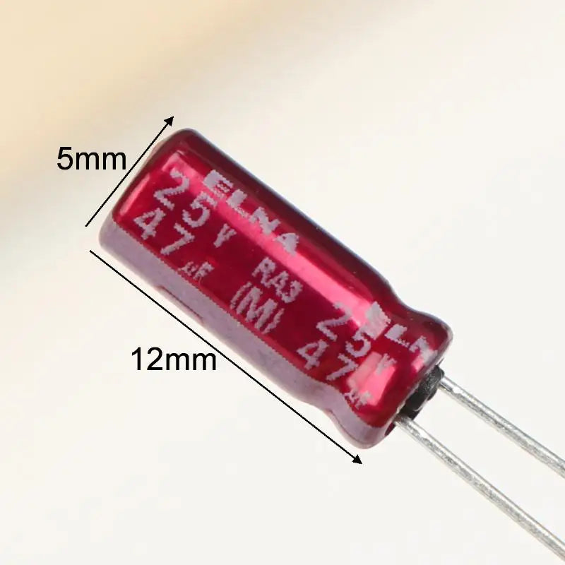 ELNA SILMIC II 25V 47µF Audio Electrolytic Capacitors 10/30/50Pcs Electrolytic Capacitor Babs 10Pcs