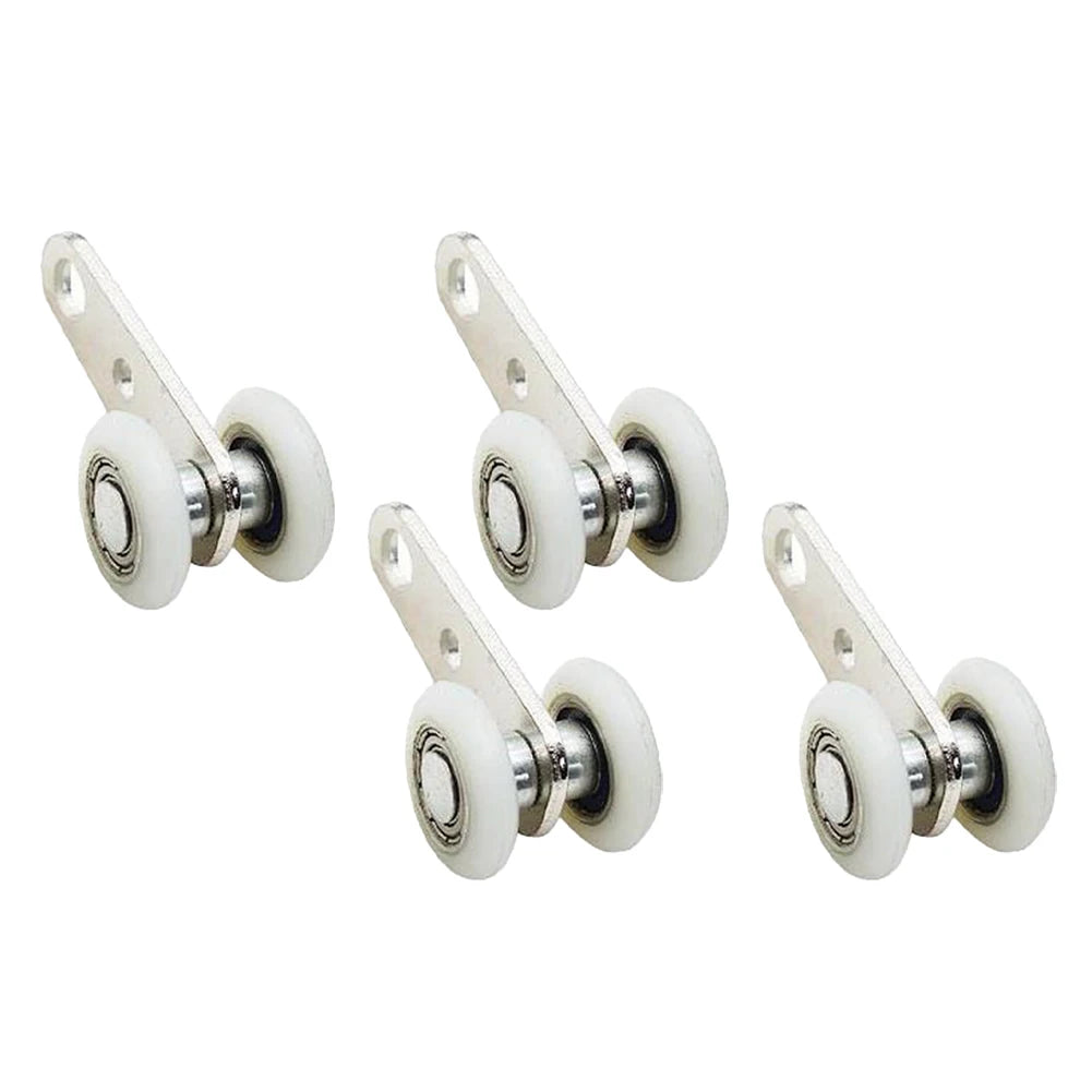 Sliding Door Pulley Block – Metal Bearing Curtain Rail Track Door Track Pulley Babs A 4PCS