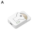 Portable Button Battery Charger USB-C LIR2032 LIR2025 LED Button Battery Charger Babs White