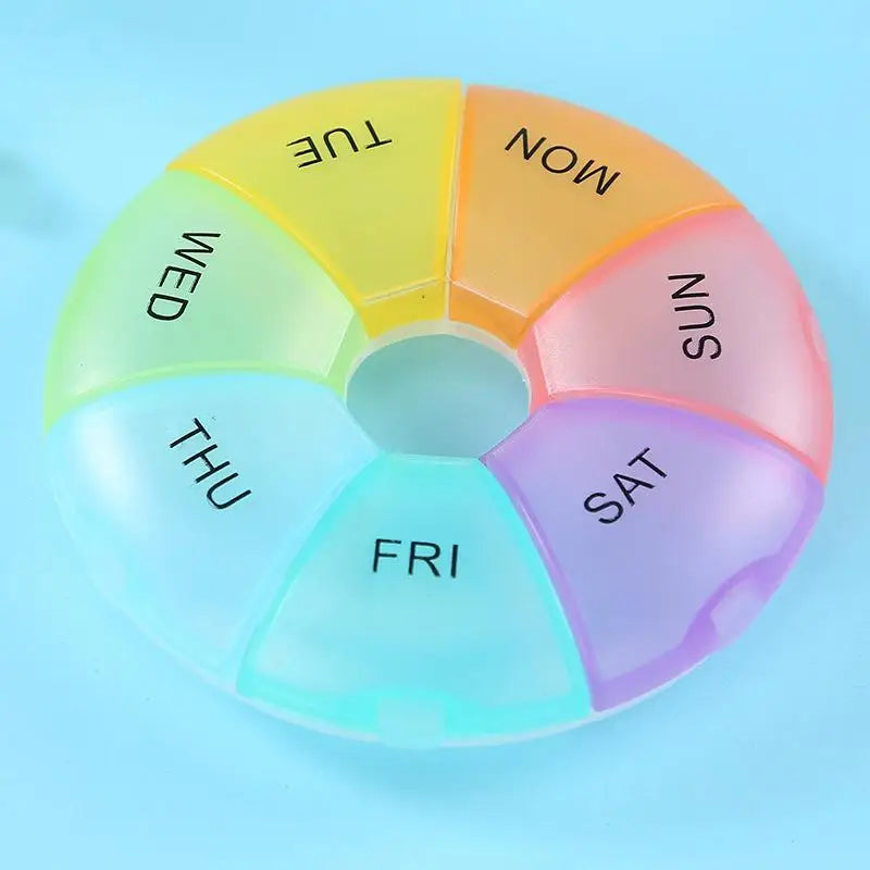 7-Day Weekly Pill Organizer – Portable Color Grid Storage Case Weekly Pill Organizer Babs 1PCS