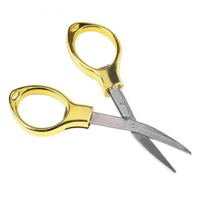 Mini Folding Stainless Steel Scissors Keychain – Travel & Camping Folding Scissors Babs golden