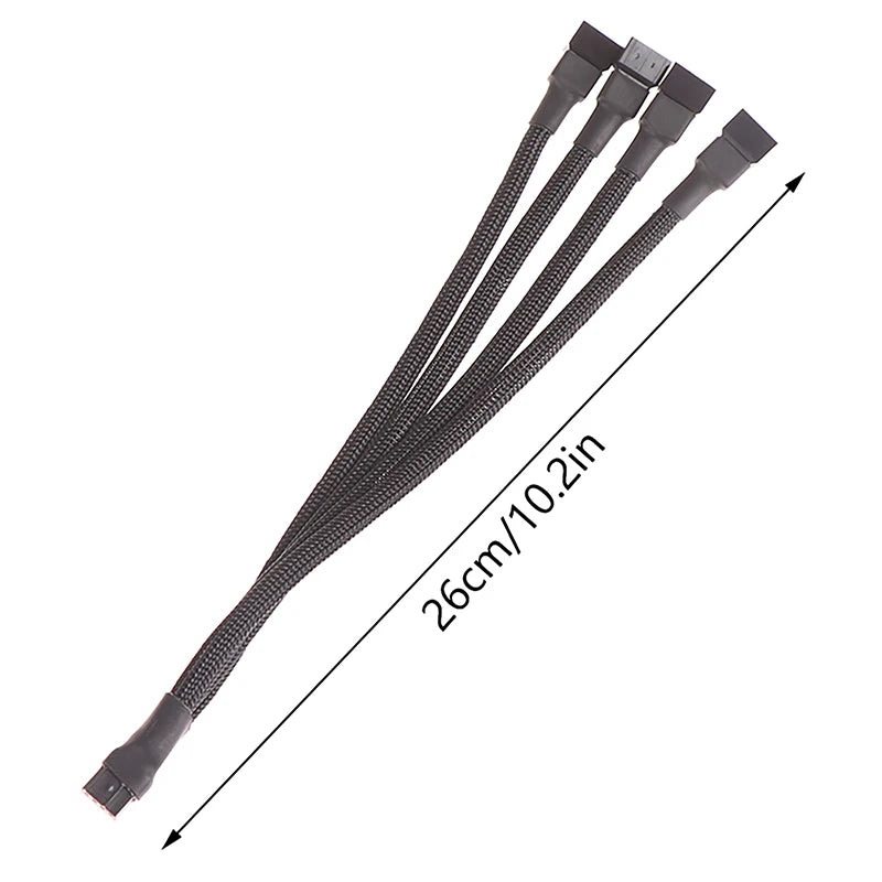 4-Pin PC Fan Splitter Cable – 1 to 2/3/4 CPU Fan Adapter Fan Splitter Cable Babs