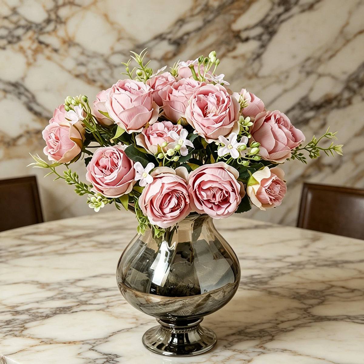Artificial Silk Peony & Rose Bouquet – Wedding & Home Decor Artificial Flower Bouquet Babs