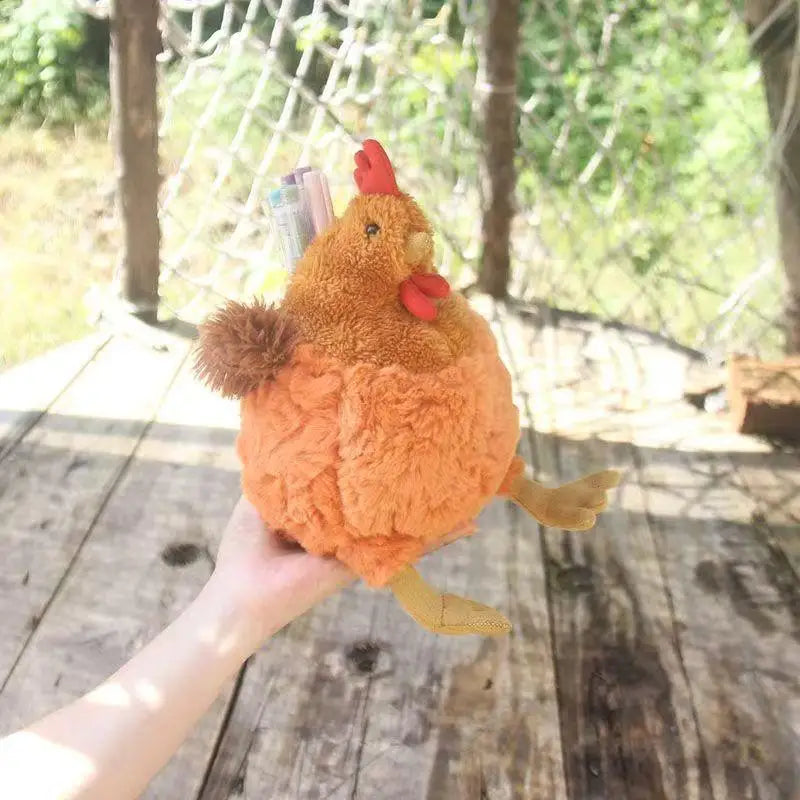 Cute Plush Chicken Pencil Case – Stuffed Pen Bag for Kids Plush Pencil Case Babs