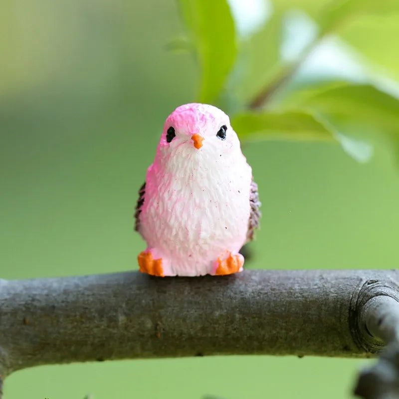 10pcs Cartoon Bird Resin Ornaments for Moss & Succulent Decor Miniature Garden Ornaments Babs
