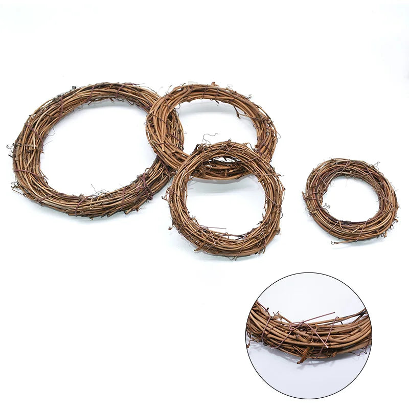 Natural Rattan Wreath DIY Garland – Wedding & Christmas Décor Decorative Wreath Babs