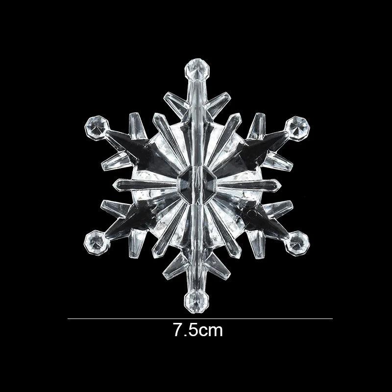 10Pcs Acrylic Snowflake Christmas Ornaments – Tree Pendants Christmas Ornaments Babs B01 (1)