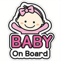 Cute Cartoon Baby On Board Car Window Sticker Decal Car Window Decal Babs Girl