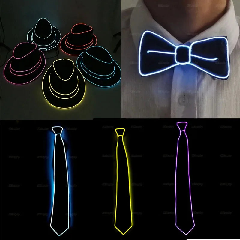 LED Flashing Jazz Cap Glow Hat – Unisex Party Costume Set LED Costume Hat Babs
