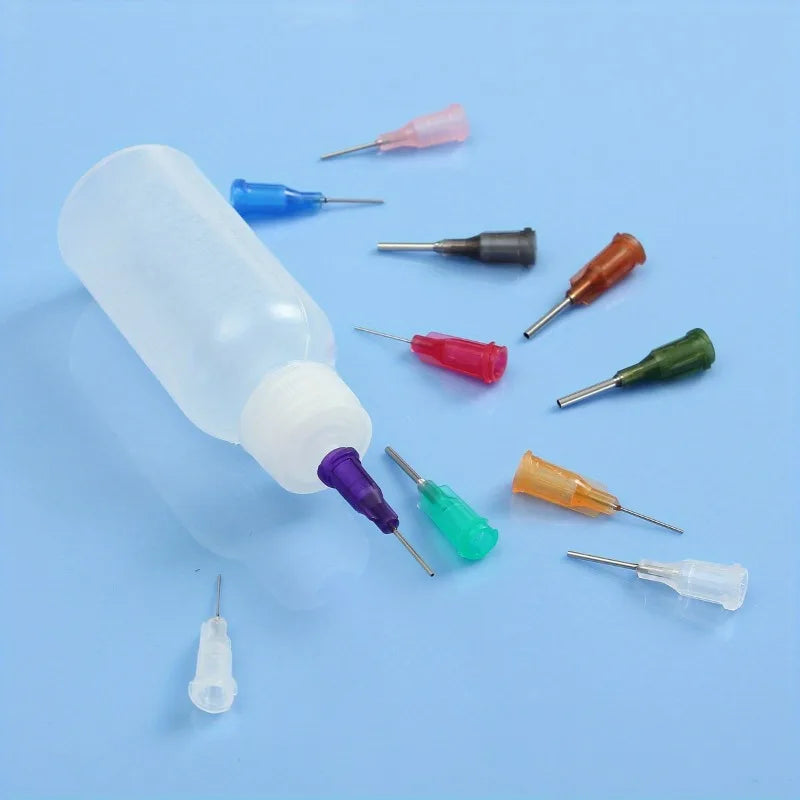 2-Pack Needle Dispenser Bottles 30ml & 50ml + 22 Needles Dispensing Bottle Set Babs