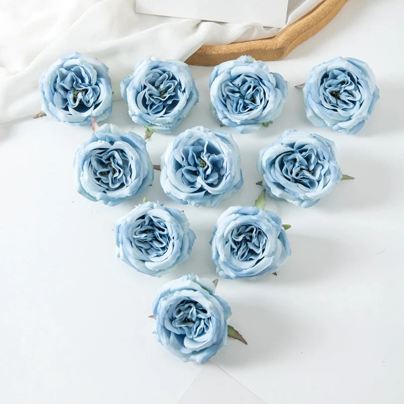 Silk Peony Artificial Flowers – Wedding & Home Décor, 10/20pk Artificial Flowers Babs SKY BLUE 20 pcs