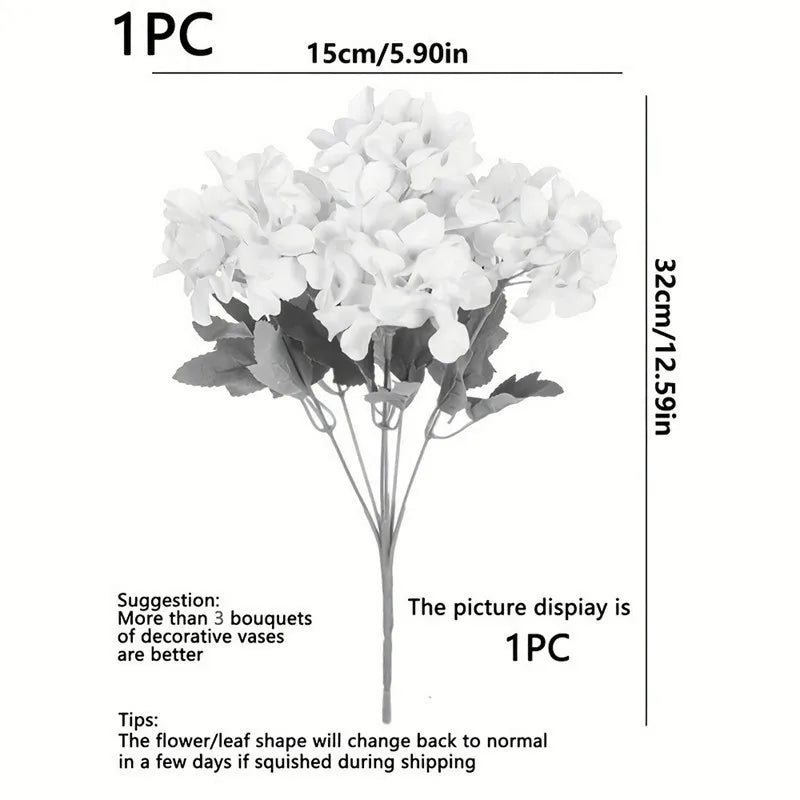 Silk Hydrangea Artificial Flowers – Wedding & Home Décor Artificial Flower Bouquet Babs