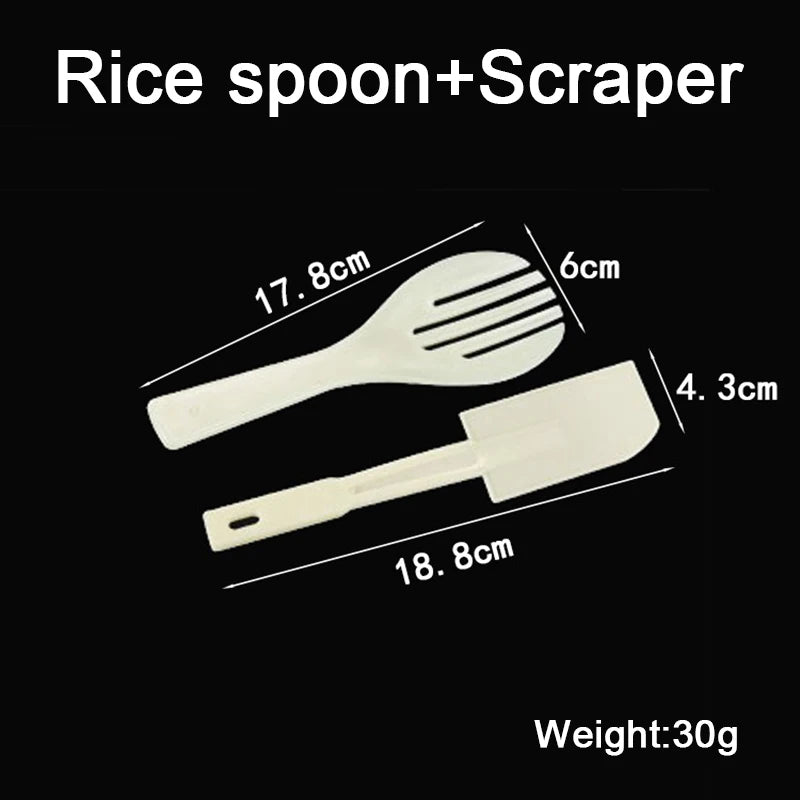 Sushi Maker Mold Set – Round, Square & Heart Onigiri Molds Sushi Mold Set Babs Fork Spatula