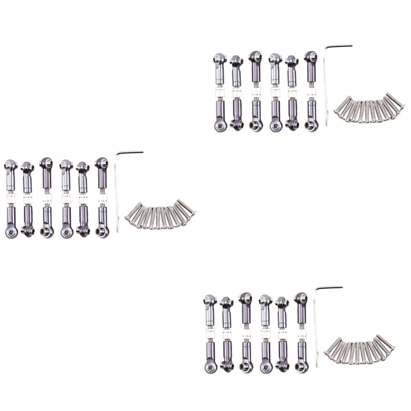 18Pcs Metal Linkage Pull Rod Set for Wltoys A949 A959 A969 A979 RC Car Linkage Rods Babs Grey NONE