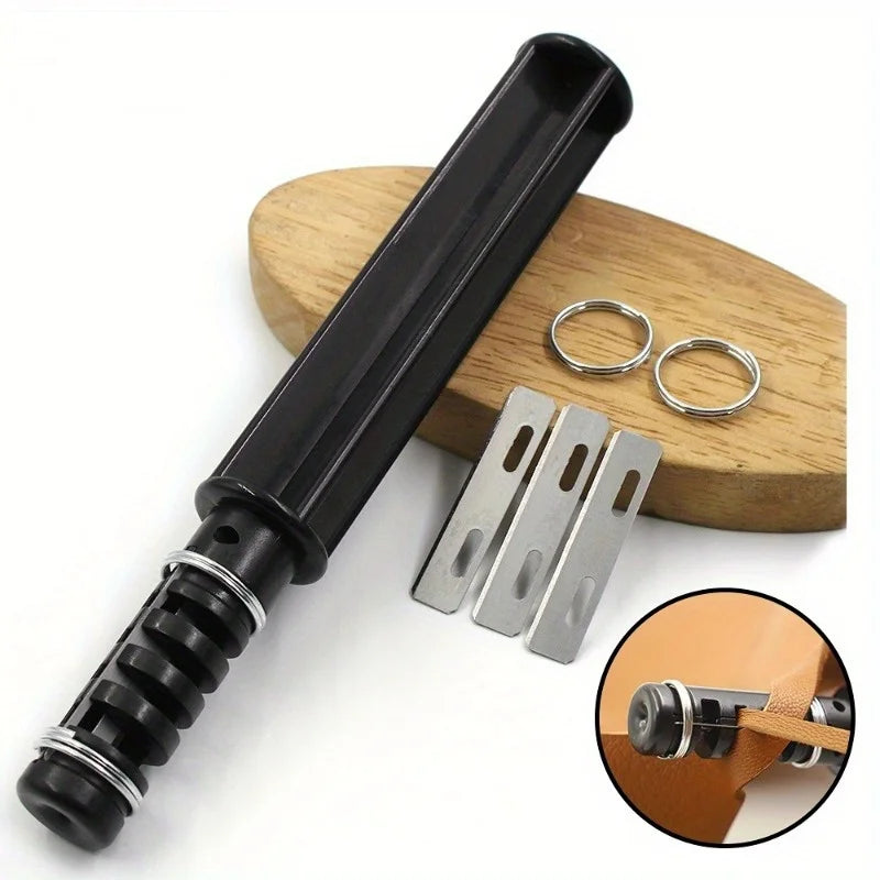 Leather Strip Cutter Tool – Leathercraft Knife with 3 Blades Leather Cutting Tool Babs