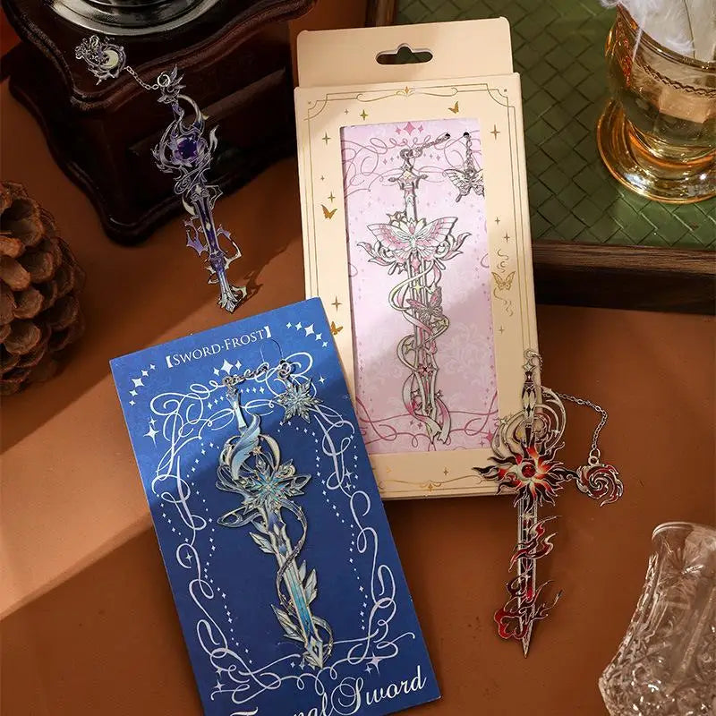 Anime Elemental Metal Bookmark – Colorful Enamel Hollow Design Metal Bookmark Babs