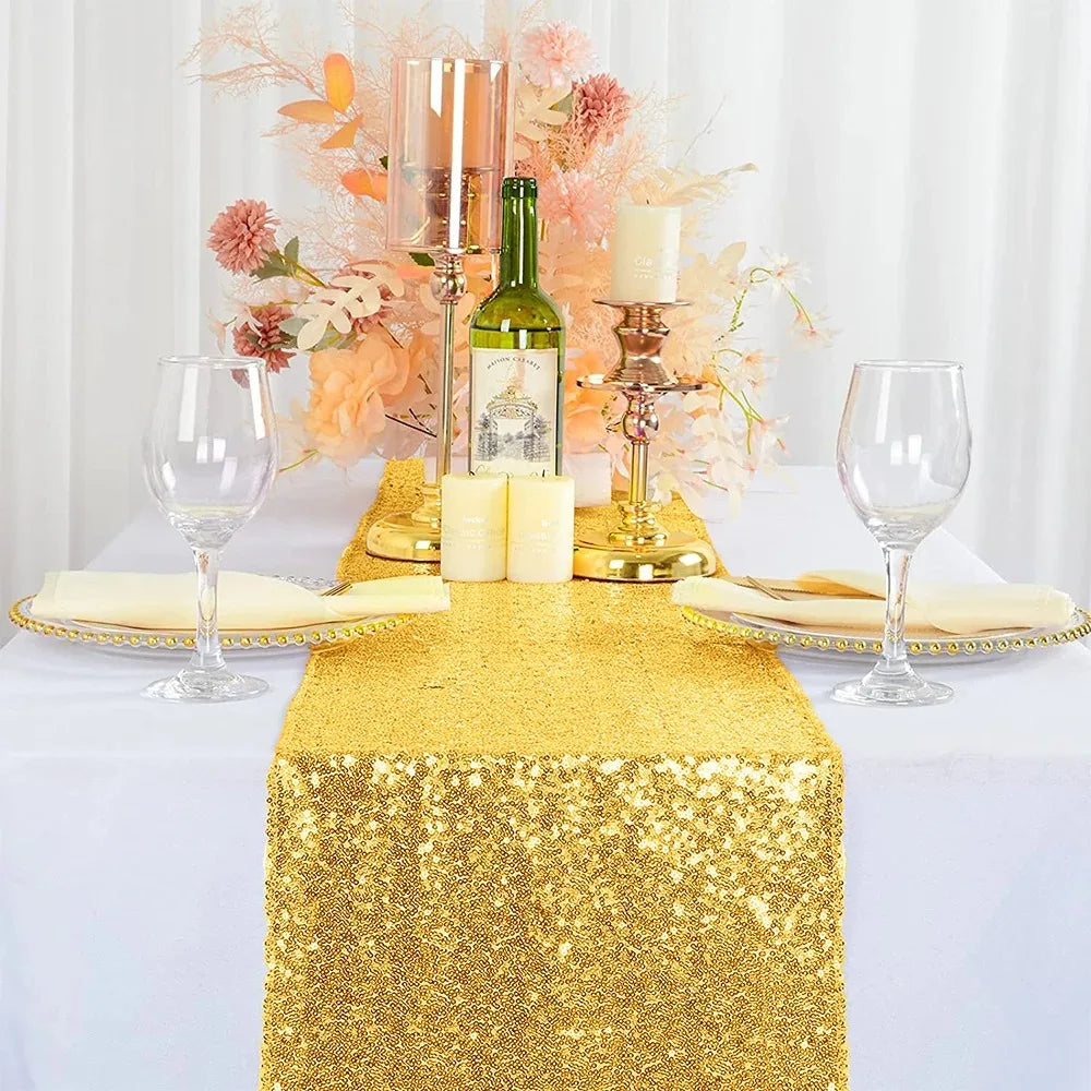 Glitter Sequin Table Runner 30x180/220cm – Banquet Decor Sequin Table Runner Babs