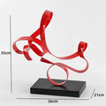 Modern Luxury Metal Figurine | Desk Décor & Gift Sculpture Decorative Figurine Babs 36x21x35cm
