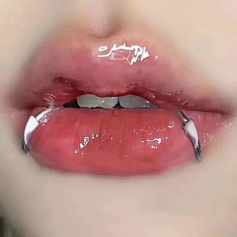 Stainless Steel Wolf Fang Lip Clips – Edgy Fashion Body Jewelry Body Jewelry Babs