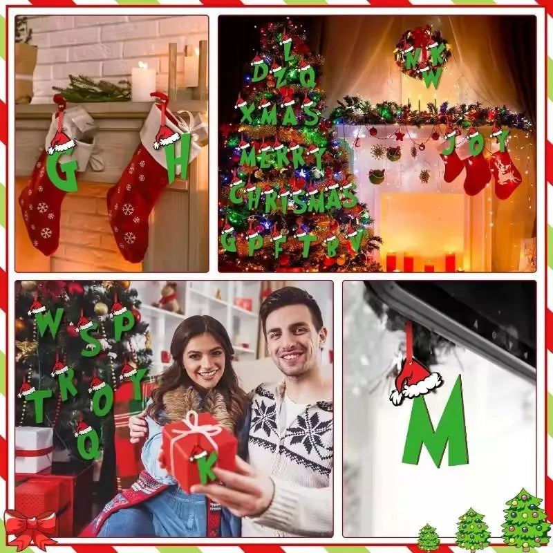 26 Letter Christmas Tree Ornaments – DIY Holiday Décor Set Christmas Ornaments Babs