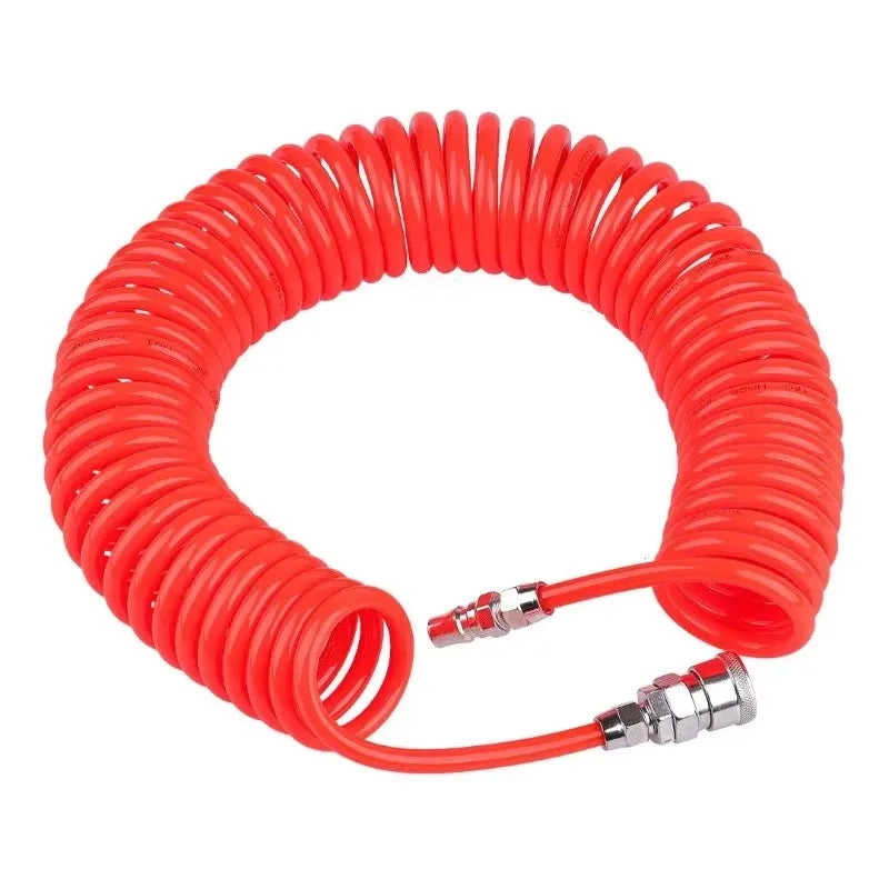 Spiral Pneumatic Air Compressor Hose – Coiled Flexible Pipe Pneumatic Air Hose Babs