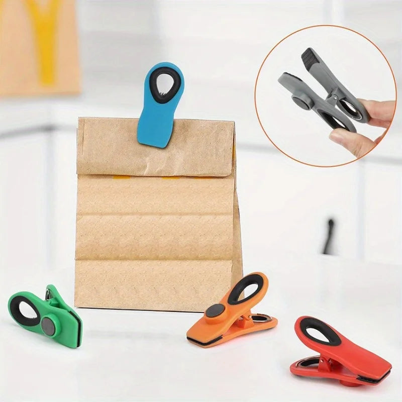 Magnetic Reusable Bag Clips for Food Storage – 3 or 6 Pack Magnetic Bag Clips Babs