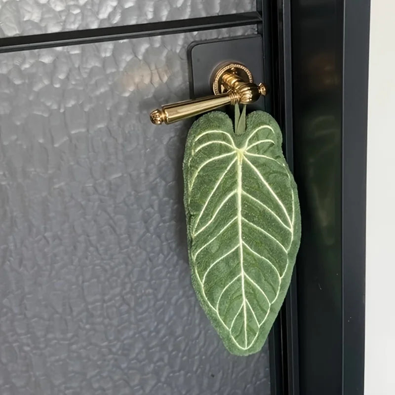 Tropical Leaf Quick-Dry Hand Towel with Hanging Loop Hand Towel Babs