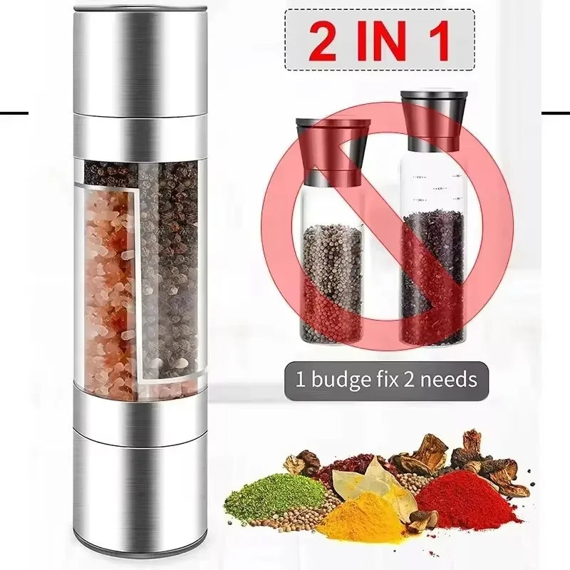 Adjustable Salt & Pepper Grinder Set – Dual Ceramic Mill Salt & Pepper Mill Babs