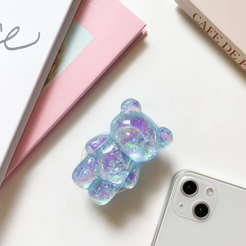 Korean 3D Glitter Bear Phone Grip Tok – Foldable Ring Stand Phone Grip Holder Babs 2