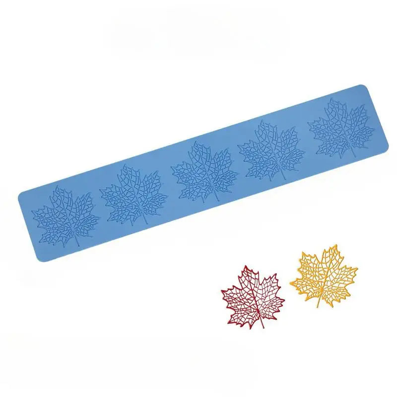 Silicone Fondant Chocolate Mold – Leaf Shapes, 5-Grid Baking Silicone Baking Mold Babs wutong leaf