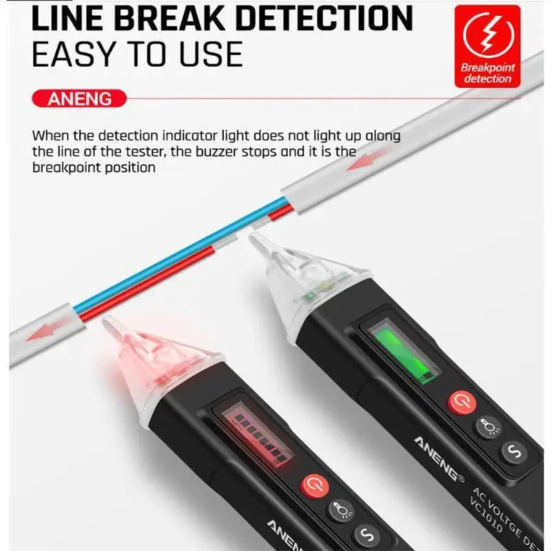 Non-Contact Digital Voltage Tester Pen AC/DC 12-1000V Voltage Tester Pen Babs