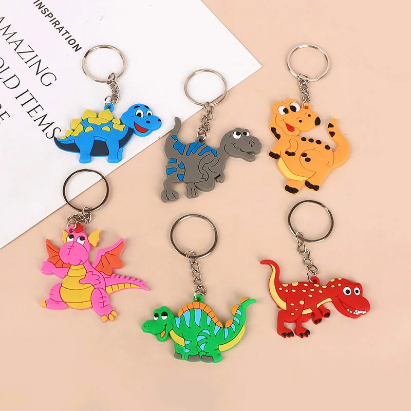 12pcs Cartoon Dinosaur Keychains Kids Birthday Party Favors Kids Party Favors Babs