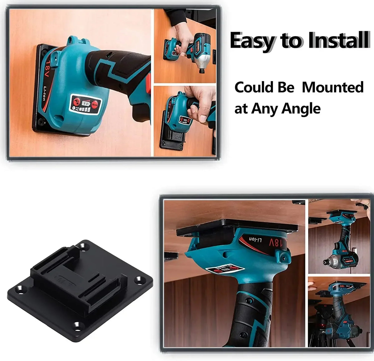 Wall Mount Power Tool Holder Rack – Makita Bosch DeWalt Milwaukee Tool Wall Mount Rack Babs