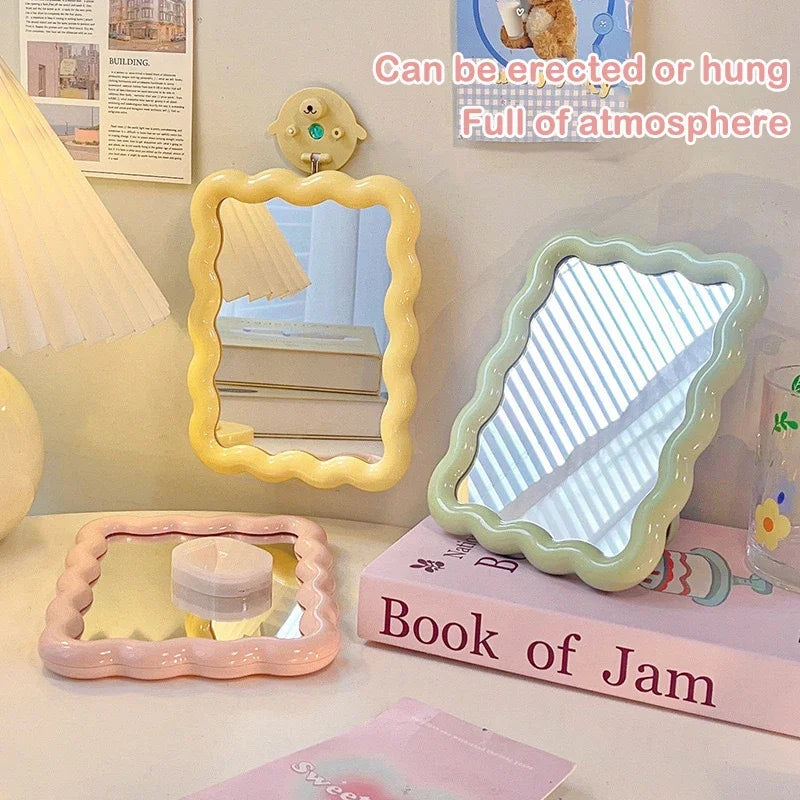Corrugated Foldable Makeup Mirror – Portable Desktop & Compact Compact Makeup Mirror Babs