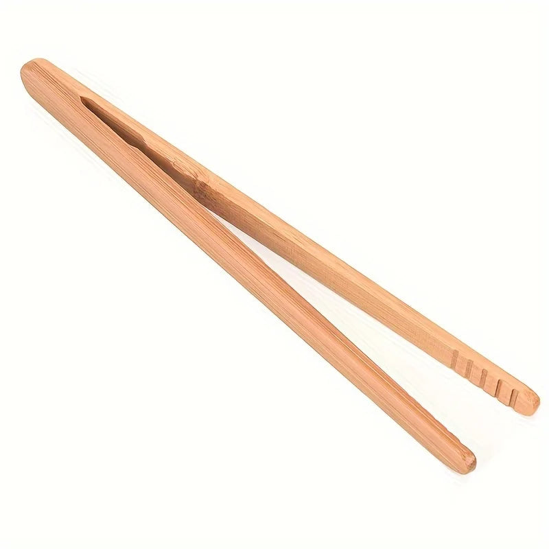 Reusable Bamboo Toast Tongs – Ultra-Grip Kitchen Utensil Bamboo Kitchen Tongs Babs