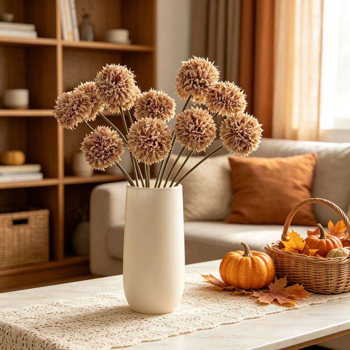 5-Pack Silk Artificial Chrysanthemum Flowers – Wedding & Home Artificial Silk Flowers Babs