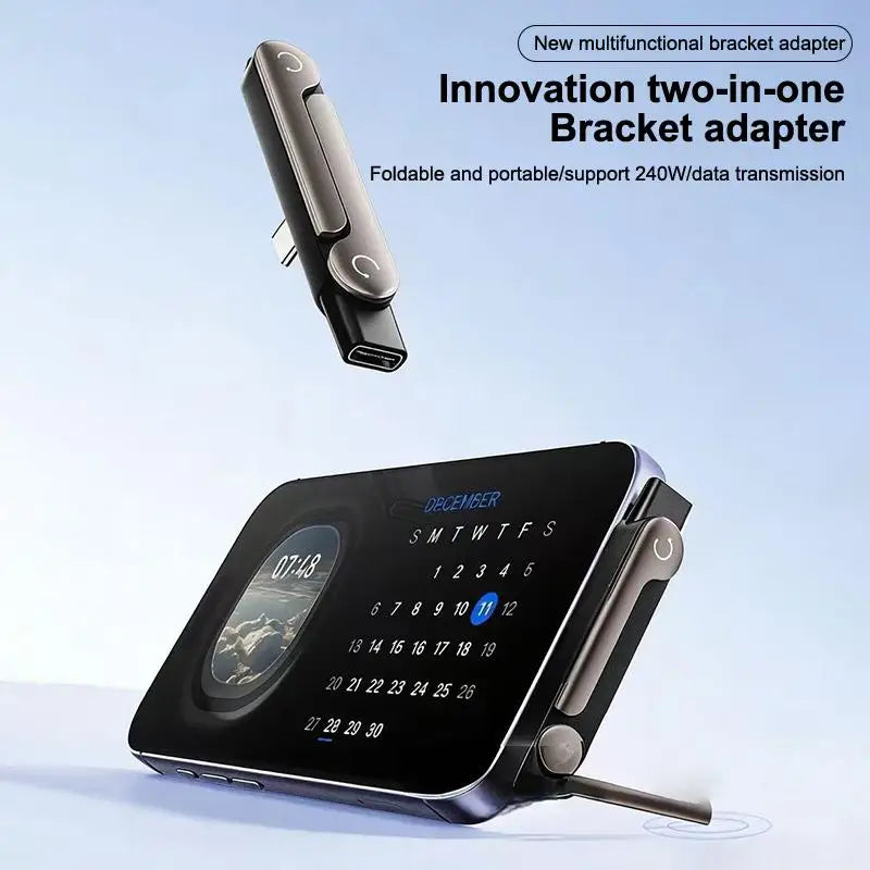 240W USB-C to Lightning Adapter with Stand & 90° OTG USB-C Charging Adapter Babs