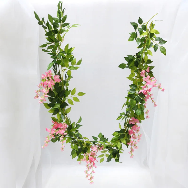 Artificial Flower Vine Wall Hanging – Silk Leaf Rattan Decor Artificial Flower Vine Babs